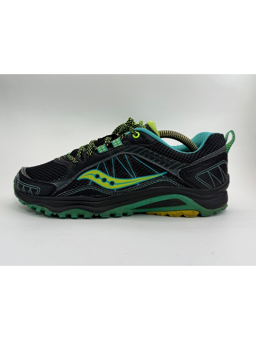 Saucony Excursion TR12 Women’s Trail Running Shoes Lime Blue Sz 7 (sh6/0097)